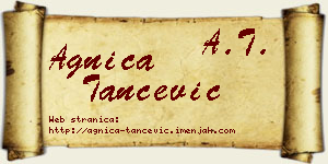 Agnica Tančević vizit kartica